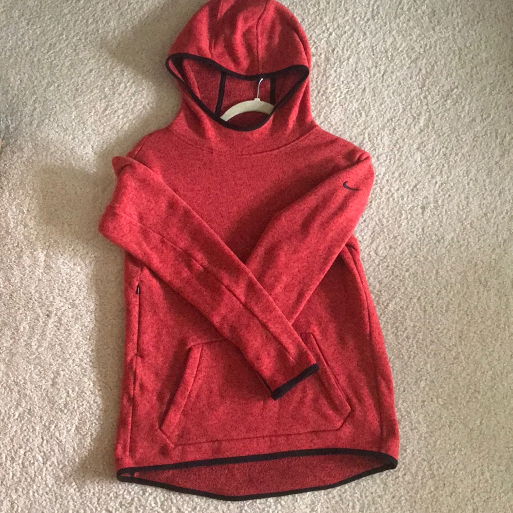 Semi Fitted Nike Red Hooded Sweatshirt